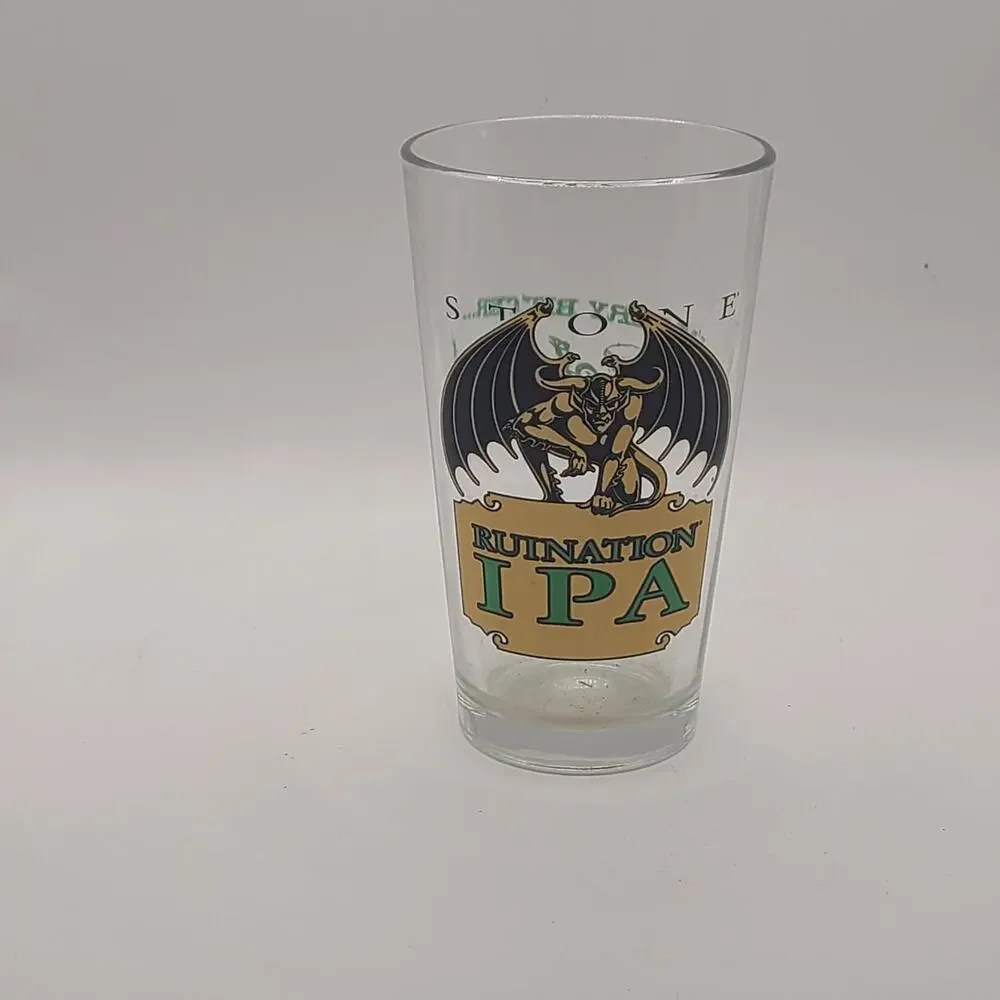 STONE RUINATION IPA Beer Pint Glass Bar I’m Very Bitter And I Like It